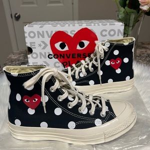 Comme Des Garcons PLAY x Converse Unisex Chuck Taylor High Top Sneakers